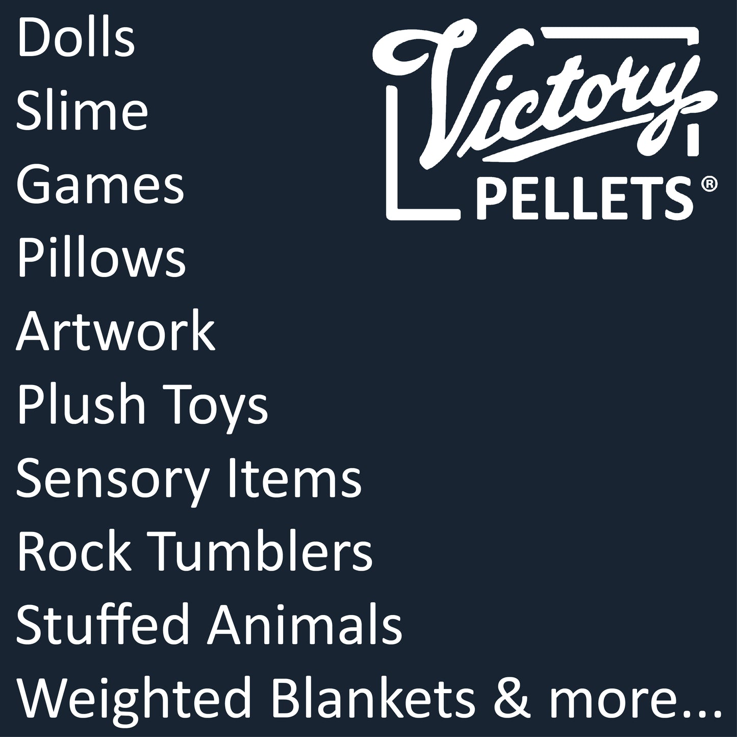 Victory Pellets U.S.A. Plastic Pellets for Slime, Weighted Blankets, Dolls, Rock Tumbling, Stuffed Animals, Plush Toys, Game Changer Bags, ASMR & More