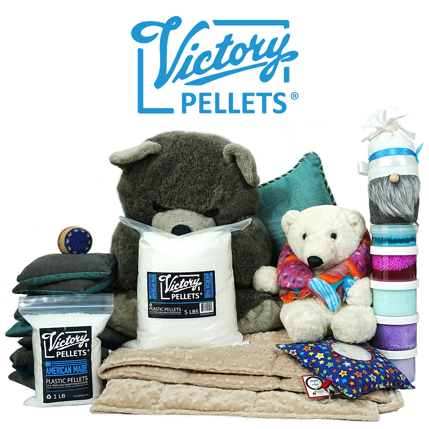 Plastic Pellets for Slime, Weighted Blankets, Dolls, Rock Tumbling, Stuffed Animals, Plush Toys, Game Changer Bags, ASMR & More