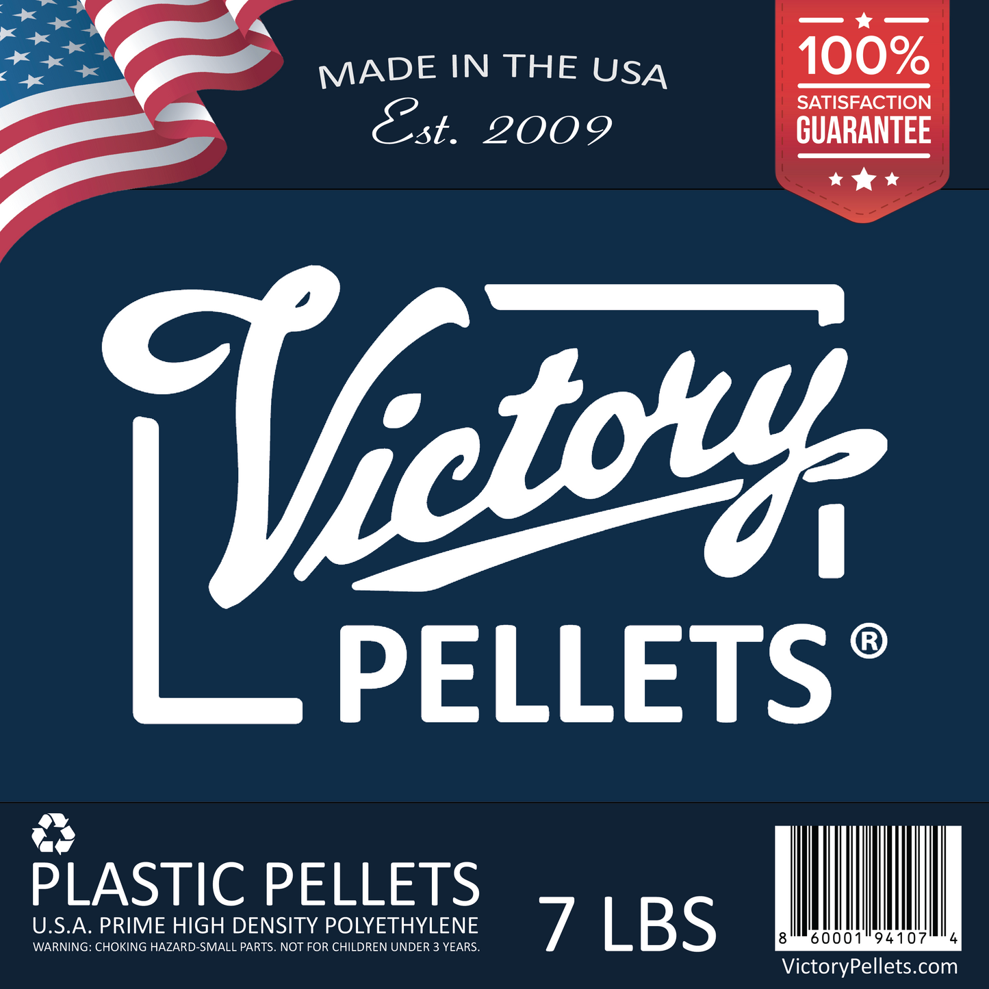 Victory Pellets – 7 LB USA Plastic Pellets for Slime Studios, Plush Toy Makers, Weighted Builds & Sensory Kits