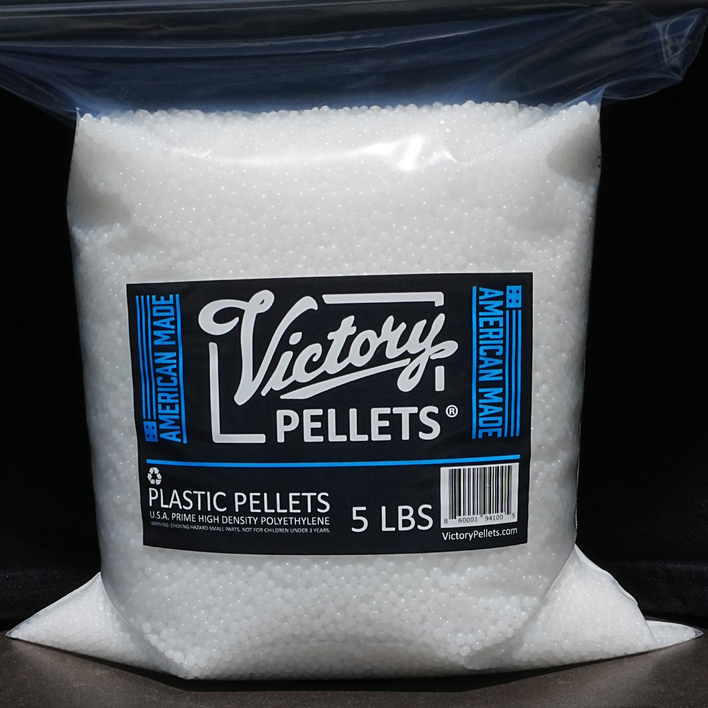 Victory Pellets 5 LBS U.S.A. Plastic Pellets for Slime, Weighted Blankets, Dolls, Rock Tumbling, Stuffed Animals, Plush Toys, Game Changer Bags, ASMR & More 