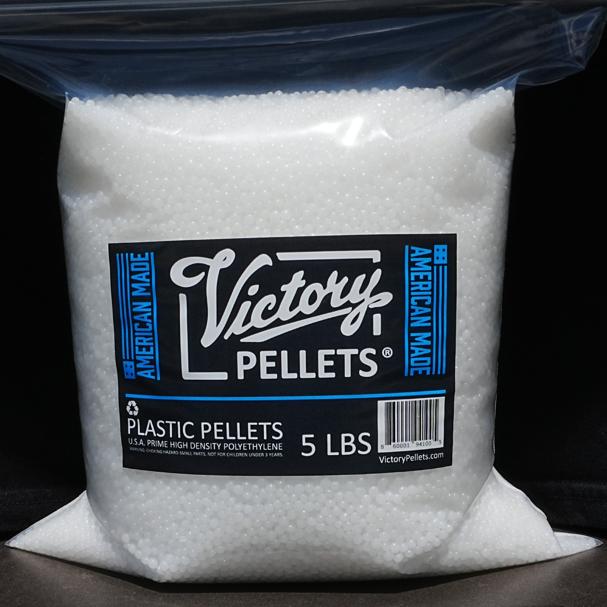 Victory Pellets 5 LBS U.S.A. Plastic Pellets for Slime, Weighted Blankets, Dolls, Rock Tumbling, Stuffed Animals, Plush Toys, Game Changer Bags, ASMR & More 
