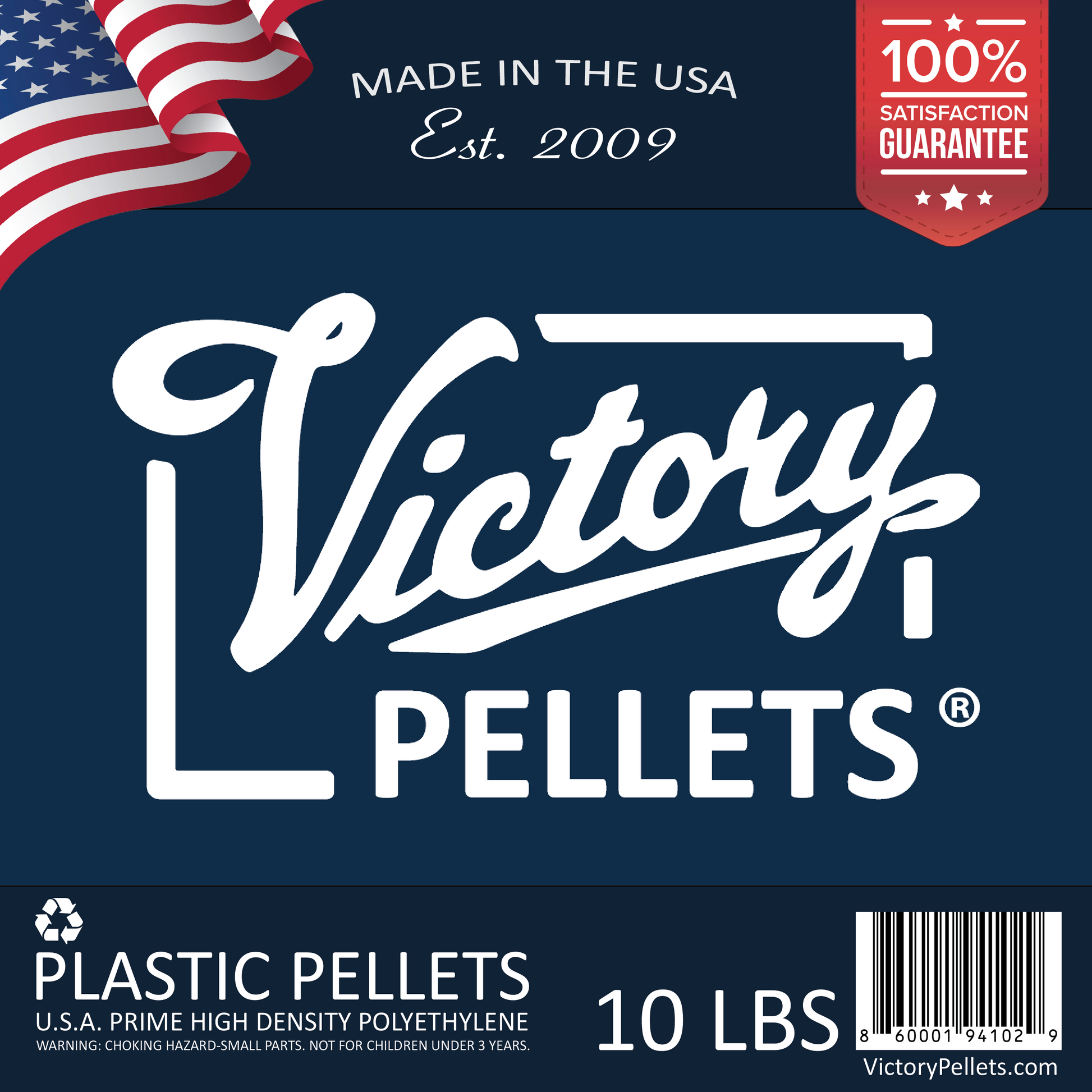 Victory Pellets U.S.A. Plastic Pellets for Slime, Weighted Blankets, Dolls, Rock Tumbling, Stuffed Animals, Plush Toys, Game Changer Bags, ASMR & More 